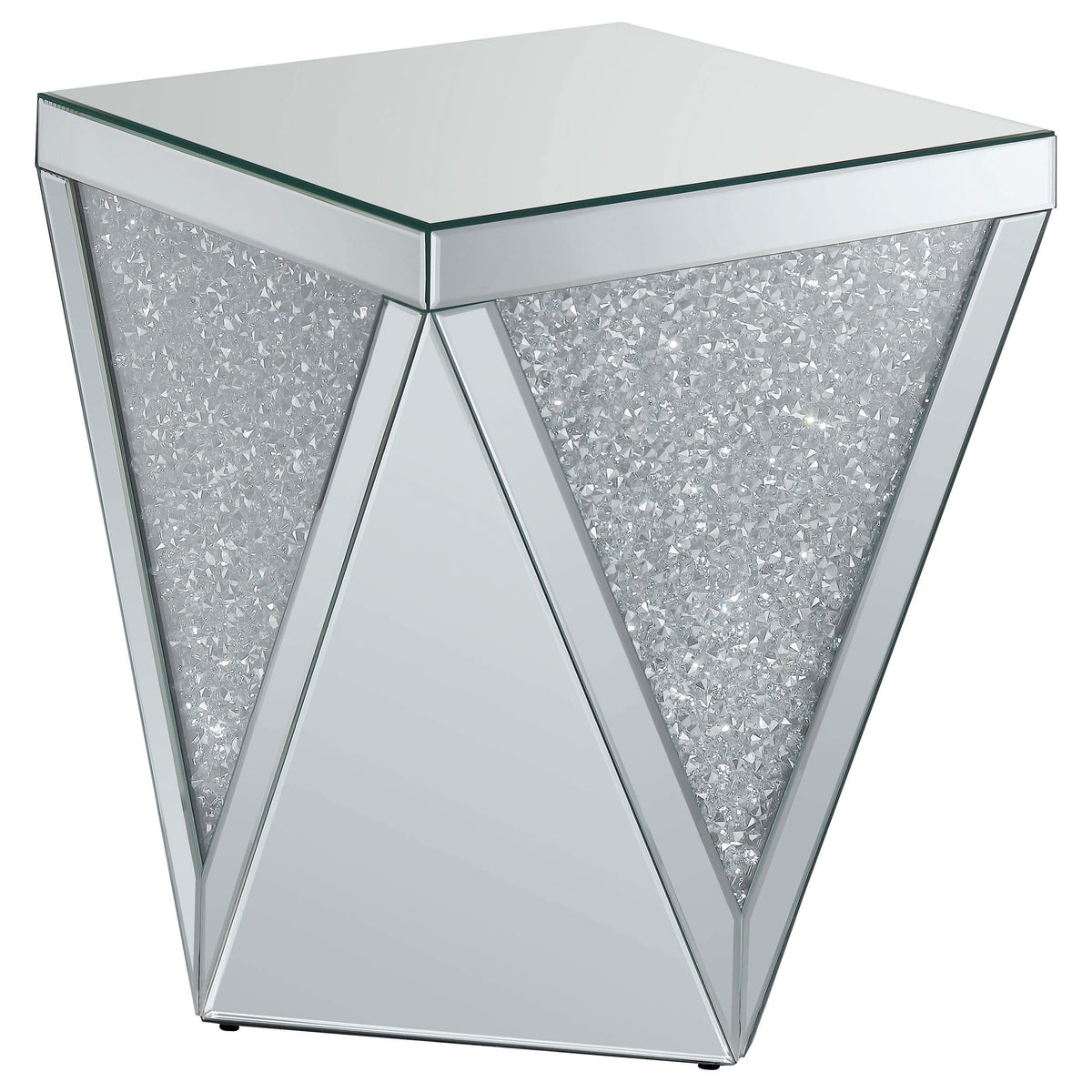 Amore 3-piece Mirrored Coffee and End Table Set Silver