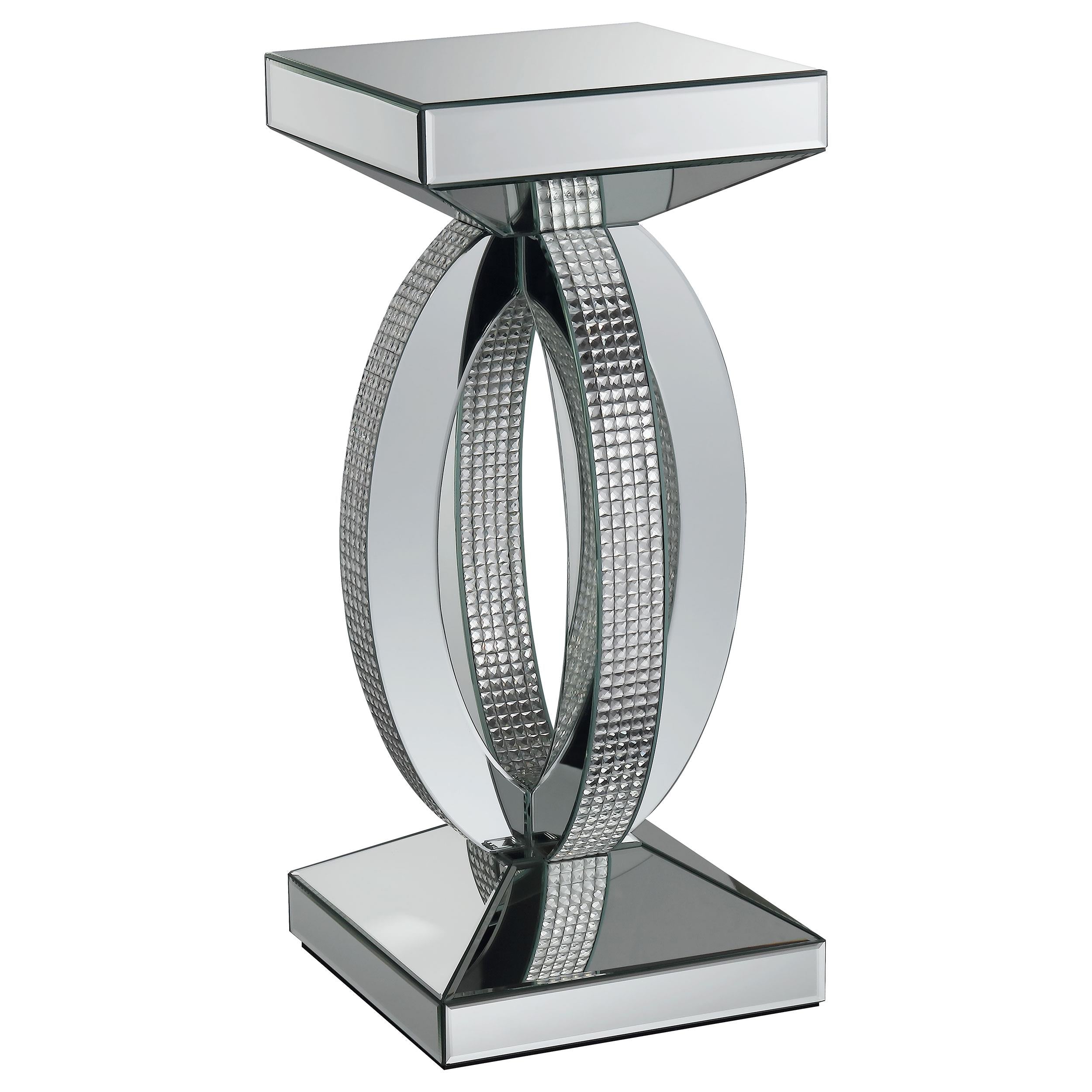 Amalia 3-piece Mirrored Coffee and End Table Set Silver