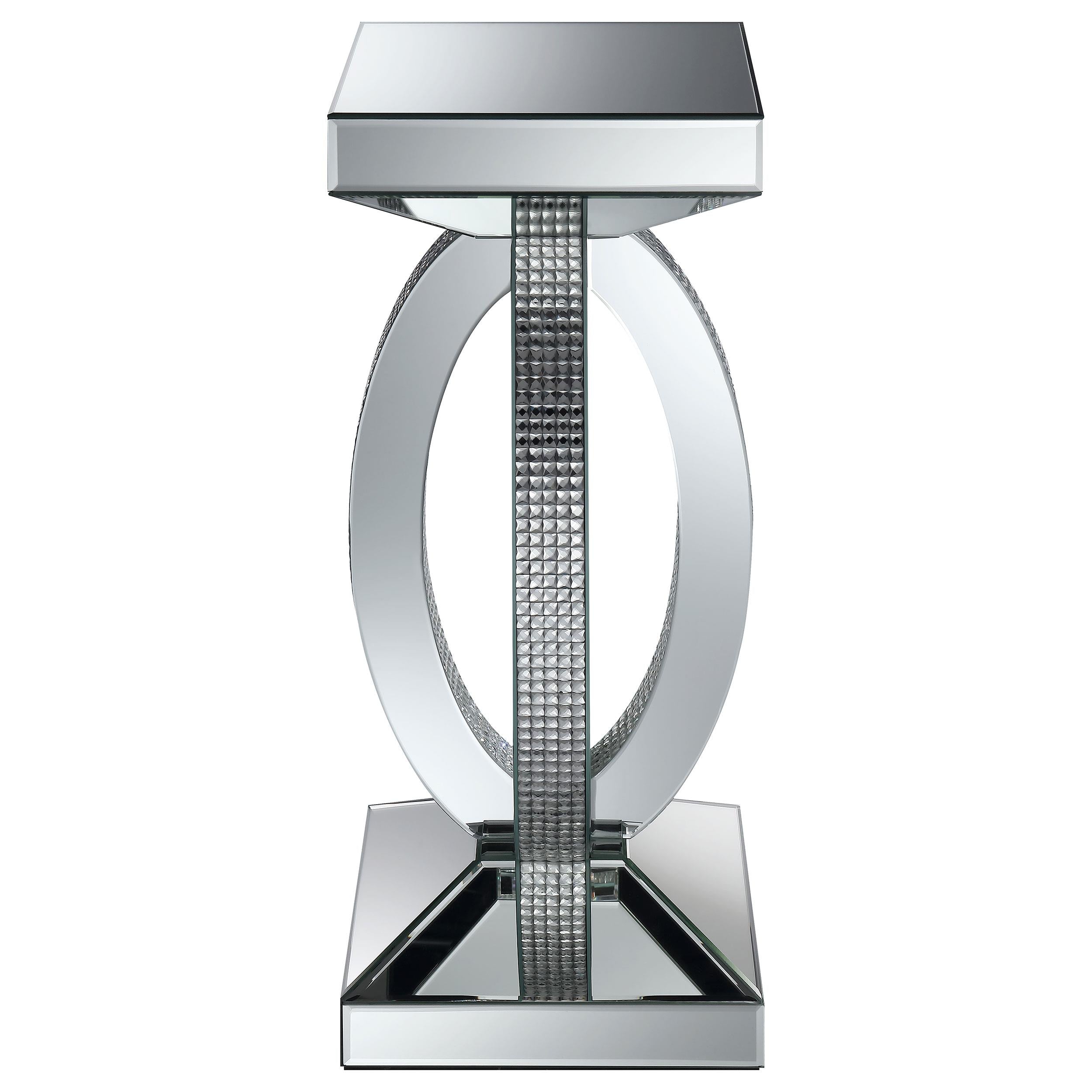 Amalia 3-piece Mirrored Coffee and End Table Set Silver