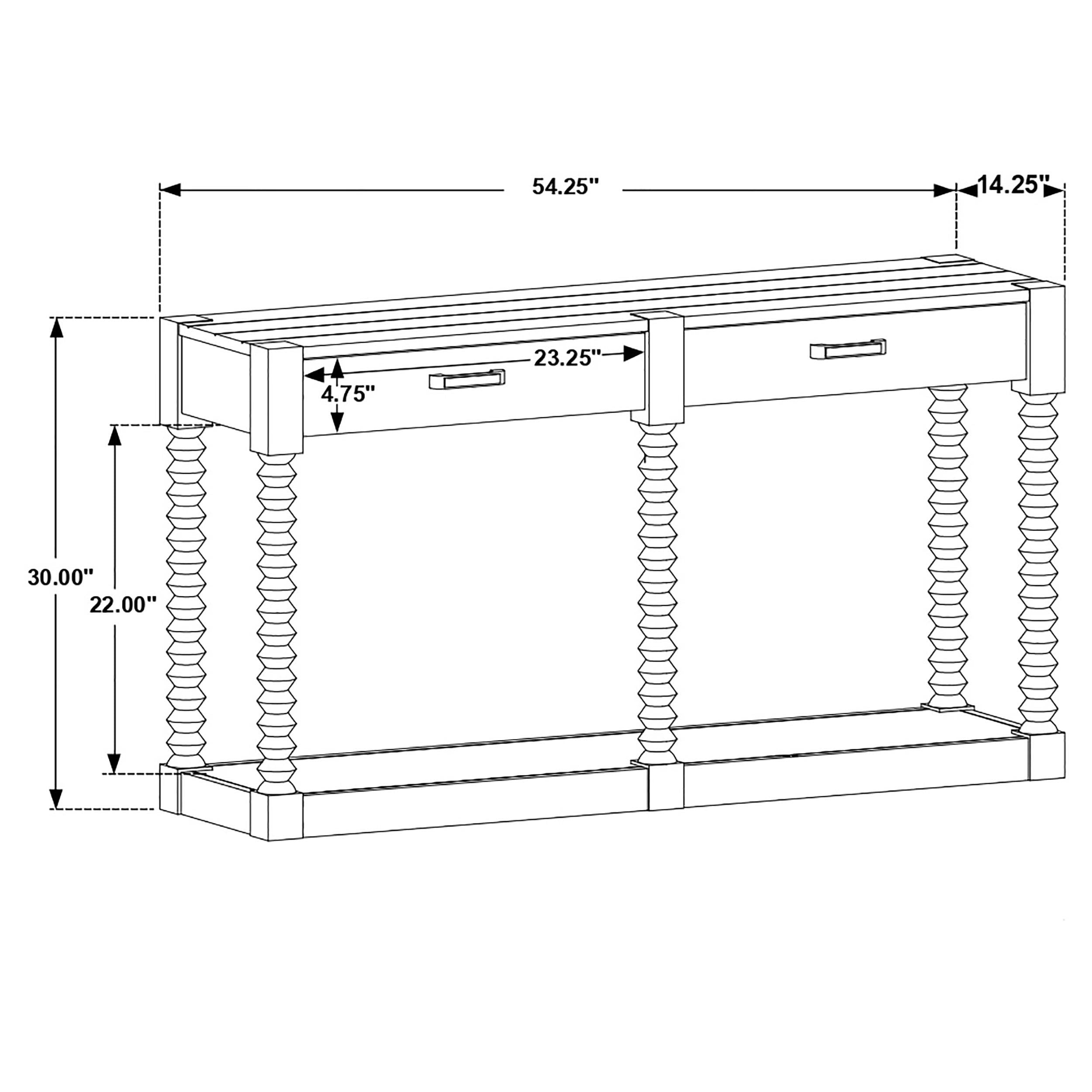 Meredith 2-drawer Wood Entryway Console Table Coffee Bean