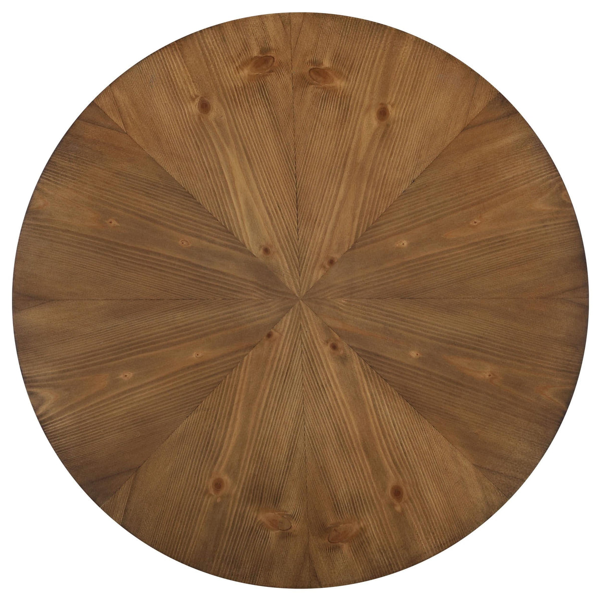 Brinnon Round Wood Top Coffee Table Dark Brown and Black