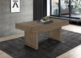 Mesa de centro rectangular Owen con almacenamiento oculto en marrón trigo