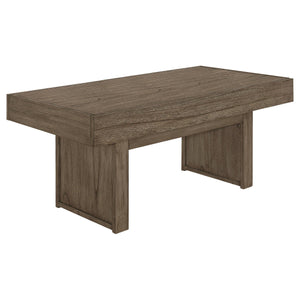 Mesa de centro rectangular Owen con almacenamiento oculto en marrón trigo