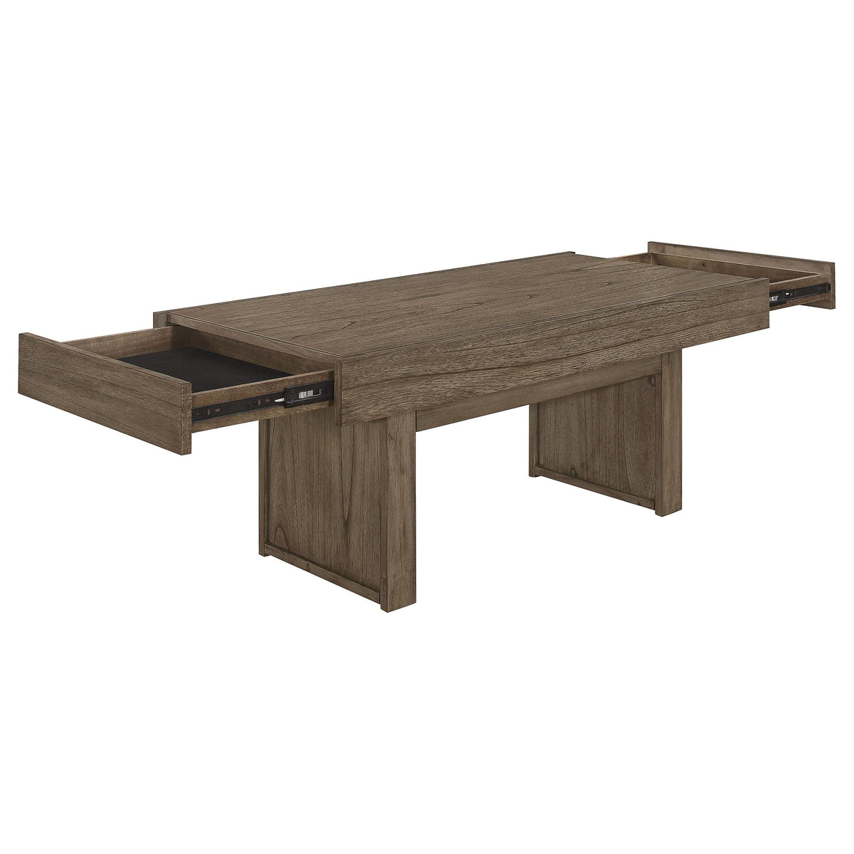 Mesa de centro rectangular Owen con almacenamiento oculto en marrón trigo