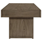 Mesa de centro rectangular Owen con almacenamiento oculto en marrón trigo