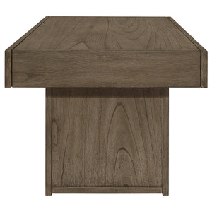 Mesa de centro rectangular Owen con almacenamiento oculto en marrón trigo