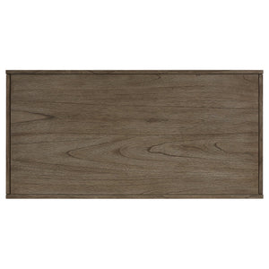 Mesa de centro rectangular Owen con almacenamiento oculto en marrón trigo