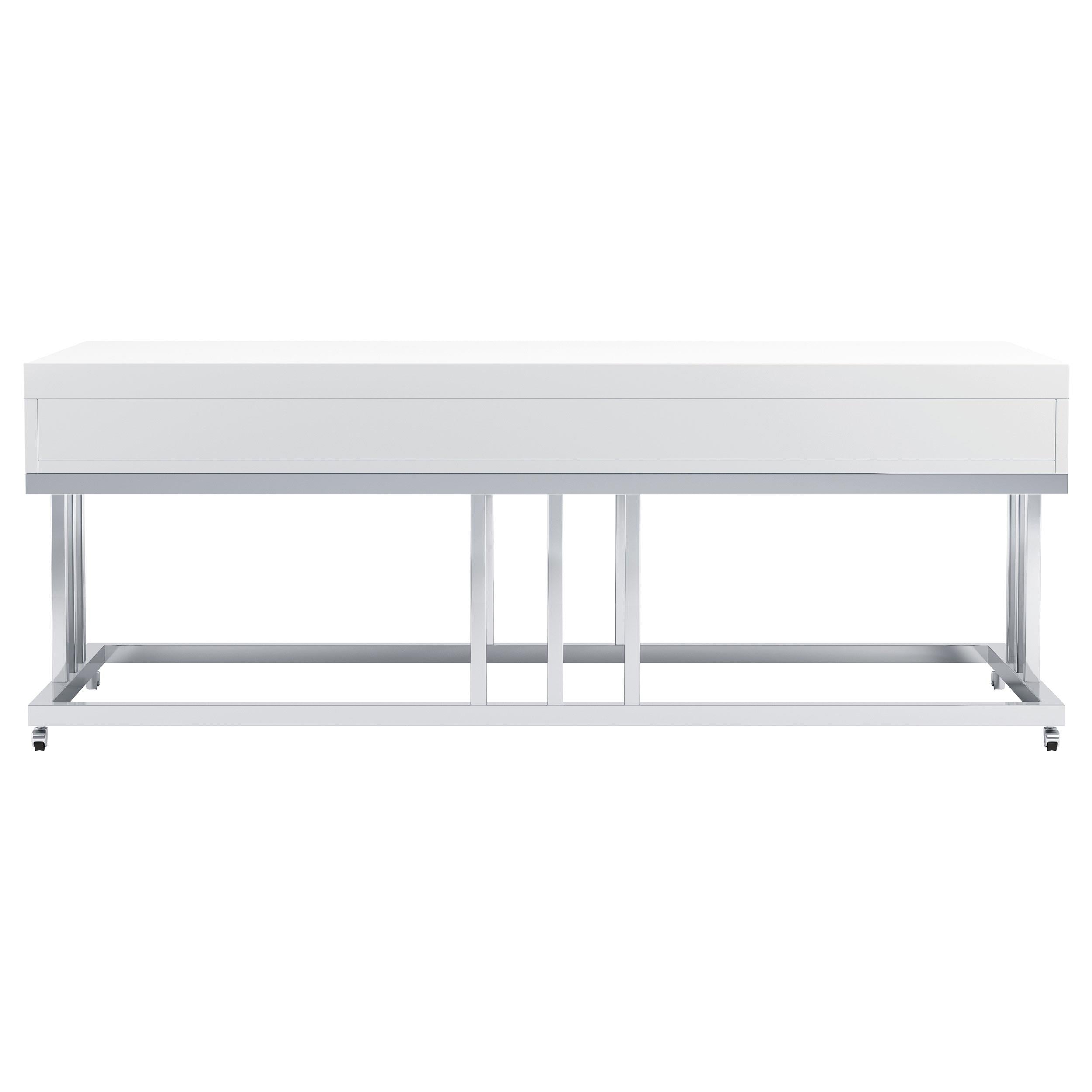 Dalya 2-drawer Rectangular Coffee Table White High Gloss
