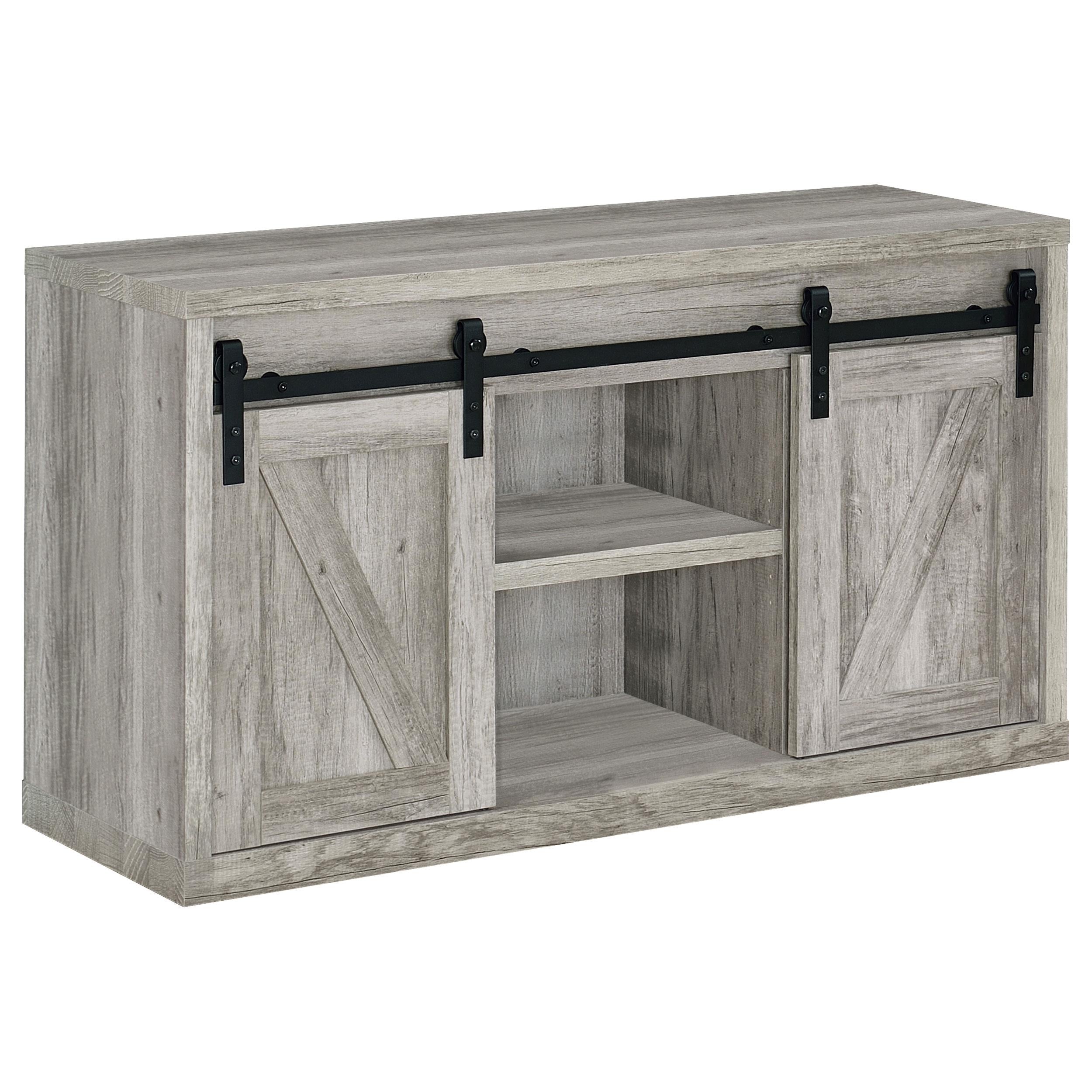 Brockton 2-door Engineered Wood 48" TV Stand Grey Driftwood