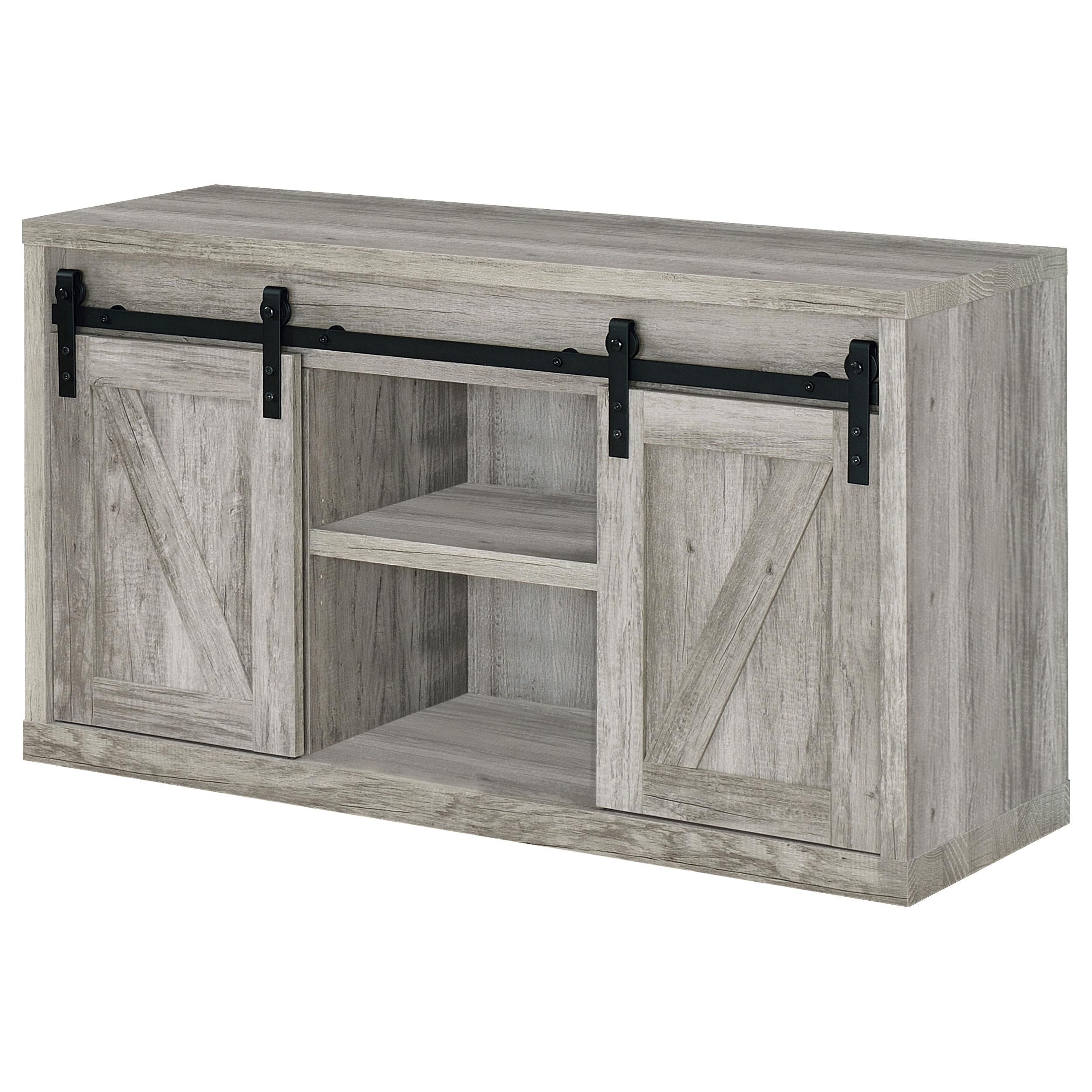 Brockton 2-door Engineered Wood 48" TV Stand Grey Driftwood