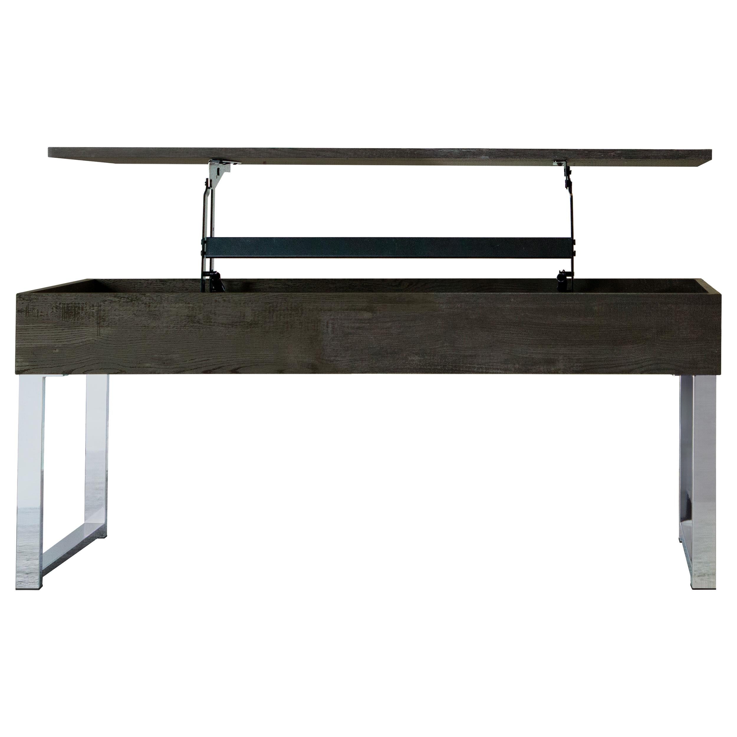 Aldine Rectangular Lift Top Coffee Table Dark Charcoal
