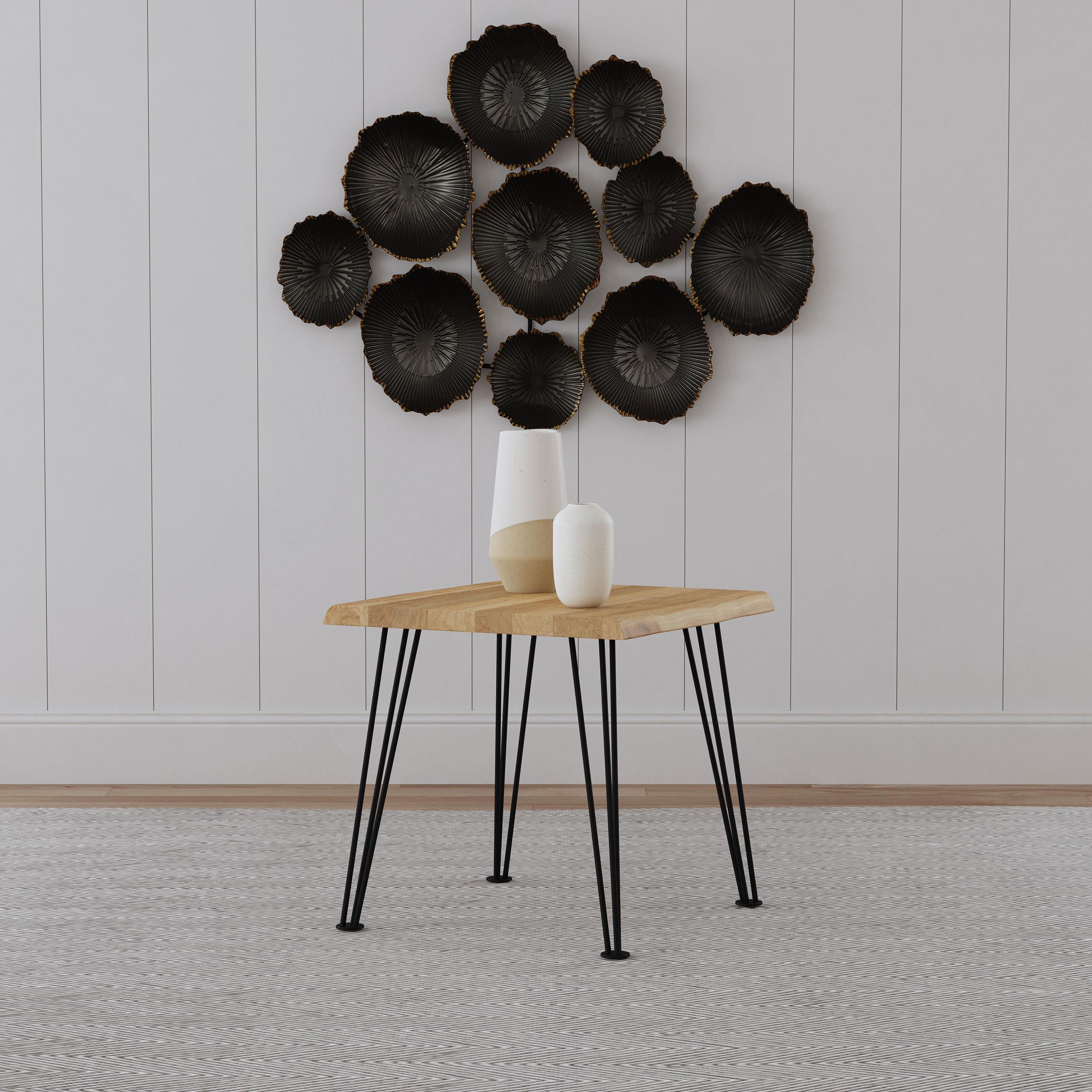 Zander Square Wood Top Coffee Table Natural Brown