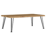 Mesa de centro rectangular de madera Zander en marrón natural