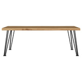 Mesa de centro rectangular de madera Zander en marrón natural