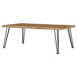 Mesa de centro rectangular de madera Zander en marrón natural