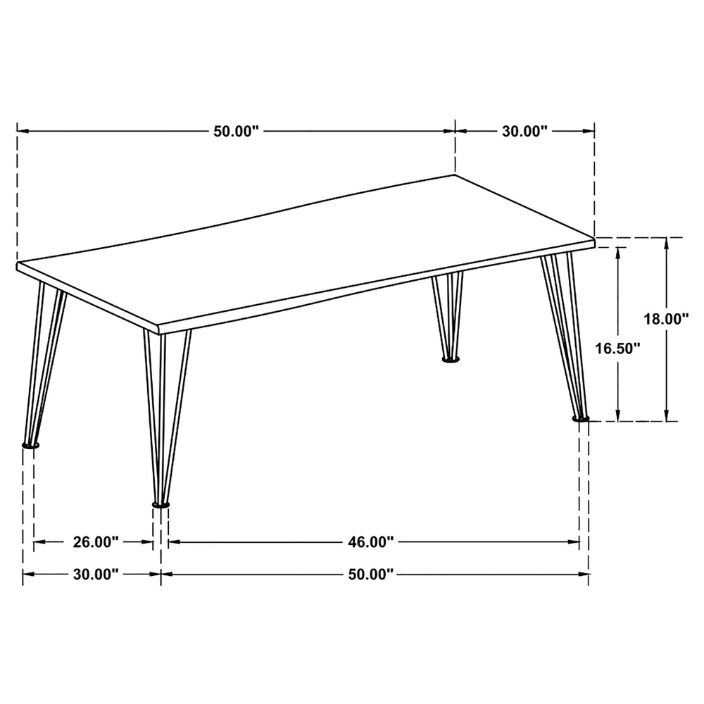 Mesa de centro rectangular de madera Zander en marrón natural
