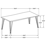 Mesa de centro rectangular de madera Zander en marrón natural
