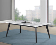 Bayhill Rectangle Faux Marble Top Coffee Table Black and White