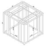 Adri Rectangular Glass Top Side End Table Matte Brass