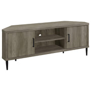 Consola de TV Norwood de 2 puertas con almacenamiento, color gris madera flotante