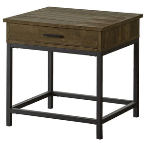 Juego de mesa auxiliar y de centro elevable de 2 piezas Byers en roble marrón