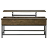 Mesa de centro elevable Byers Engineered Wood de roble marrón