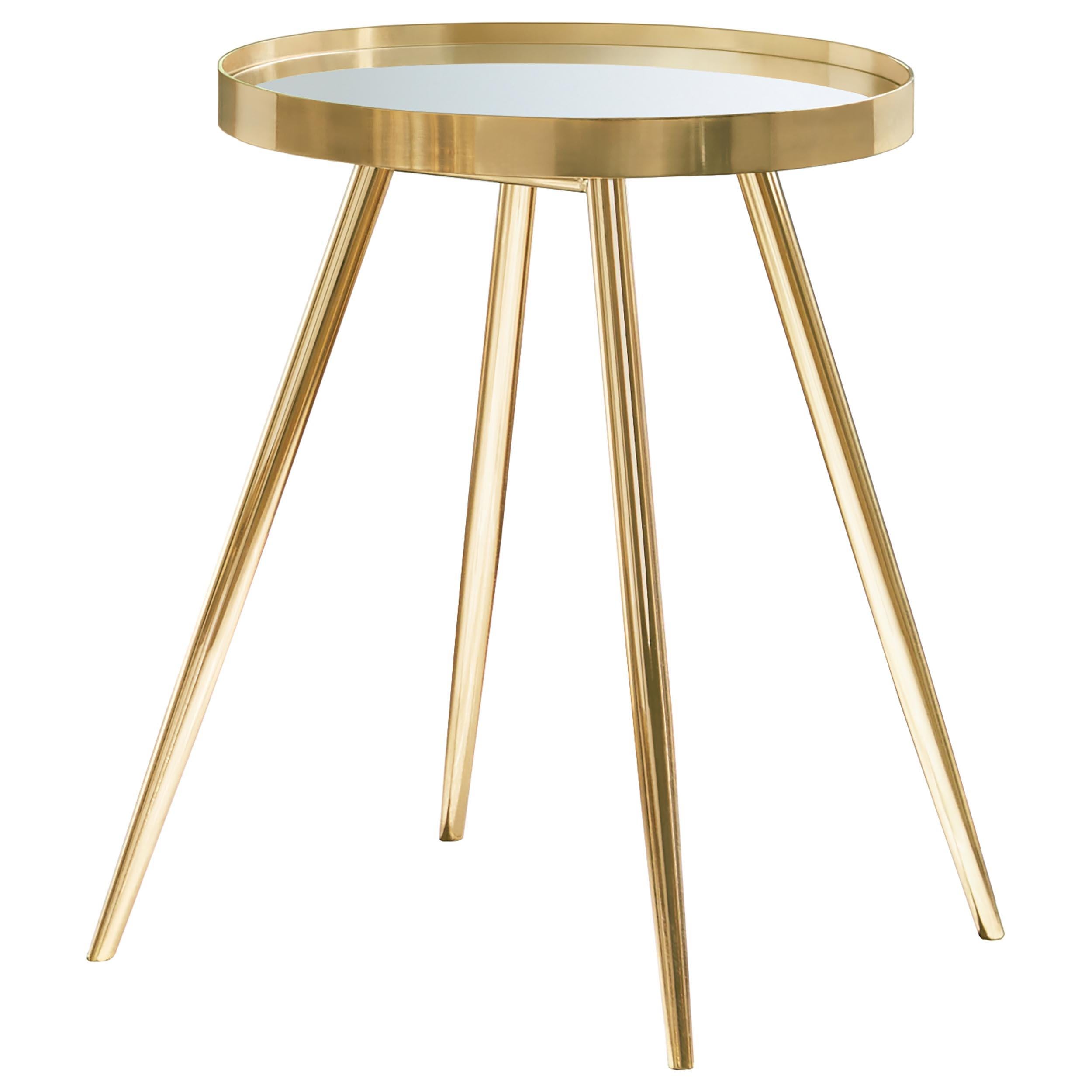 Kaelyn 4-piece Round Coffee and End Table Set Gold