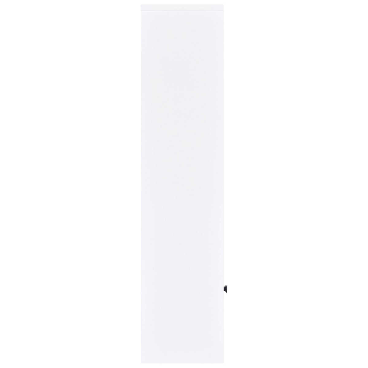 Torre multimedia Laughlin de 3 estantes de madera de ingeniería, color blanco