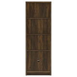 Torre multimedia Laughlin de 3 estantes de madera de ingeniería, pino oscuro
