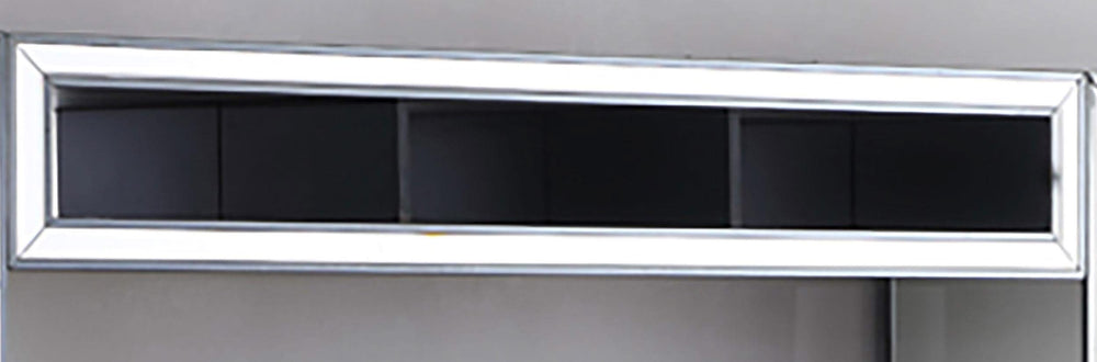 Puente de 3 compartimentos de titanio negro y plata