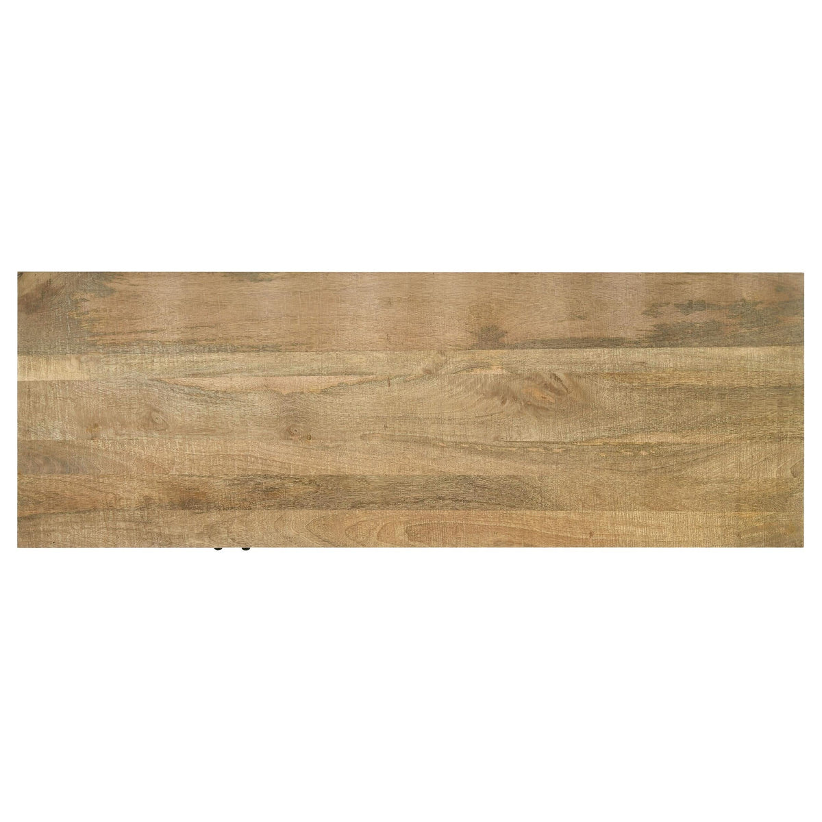 Zabel 2-door Solid Mango Wood 58" TV Stand Natural