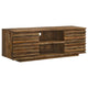 Mueble para TV Julia de 58 pulgadas de madera maciza de sheesham con 2 puertas Natural