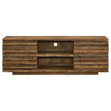 Mueble para TV Julia de 58 pulgadas de madera maciza de sheesham con 2 puertas Natural