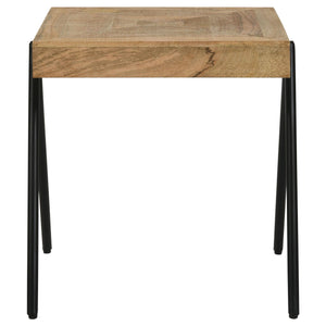 Avery Square Solid Mango Wood Side End Table Natural
