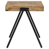 Avery Square Solid Mango Wood Side End Table Natural