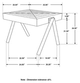 Avery Square Solid Mango Wood Side End Table Natural