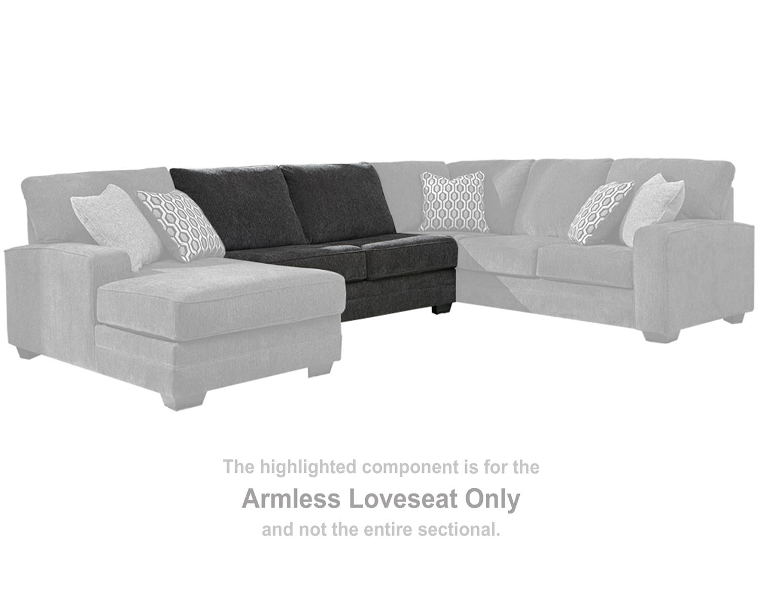 Tracling Armless Loveseat