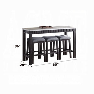 Juego de mesa de altura de mostrador Necalli de 4 piezas