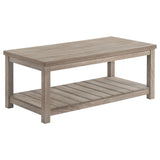 Juego de mesa de centro Colter de 3 piezas de madera de ingeniería en color greige