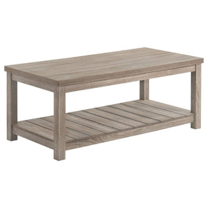 Juego de mesa de centro Colter de 3 piezas de madera de ingeniería en color greige