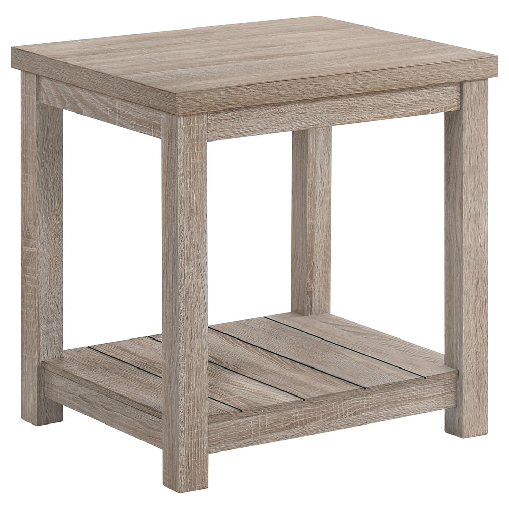 Juego de mesa de centro Colter de 3 piezas de madera de ingeniería en color greige