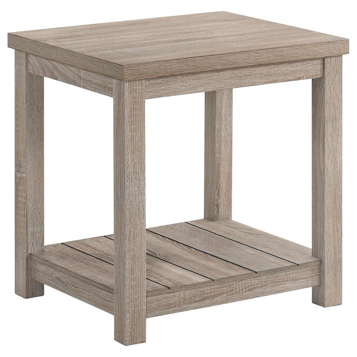 Juego de mesa de centro Colter de 3 piezas de madera de ingeniería en color greige