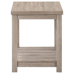 Juego de mesa de centro Colter de 3 piezas de madera de ingeniería en color greige