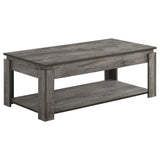 Juego de mesa de centro rectangular Donal de 3 piezas, gris desgastado