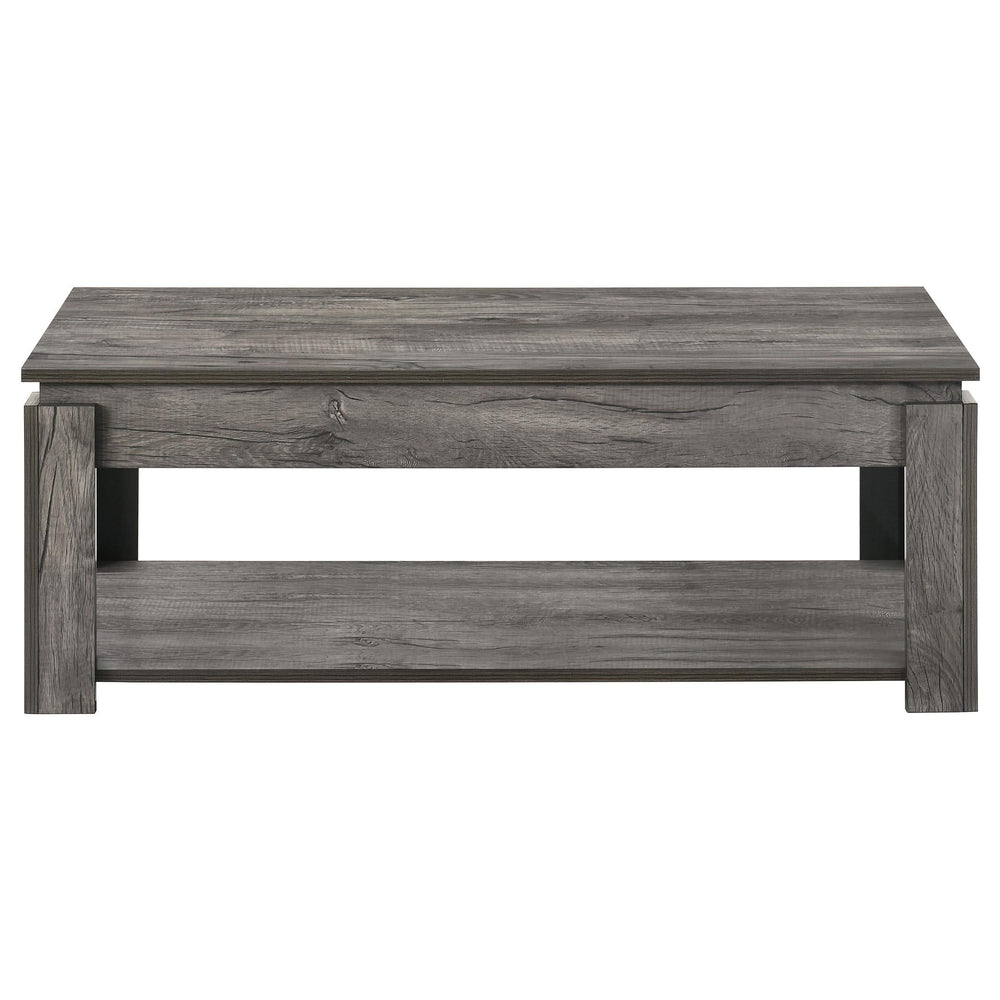 Juego de mesa de centro rectangular Donal de 3 piezas, gris desgastado