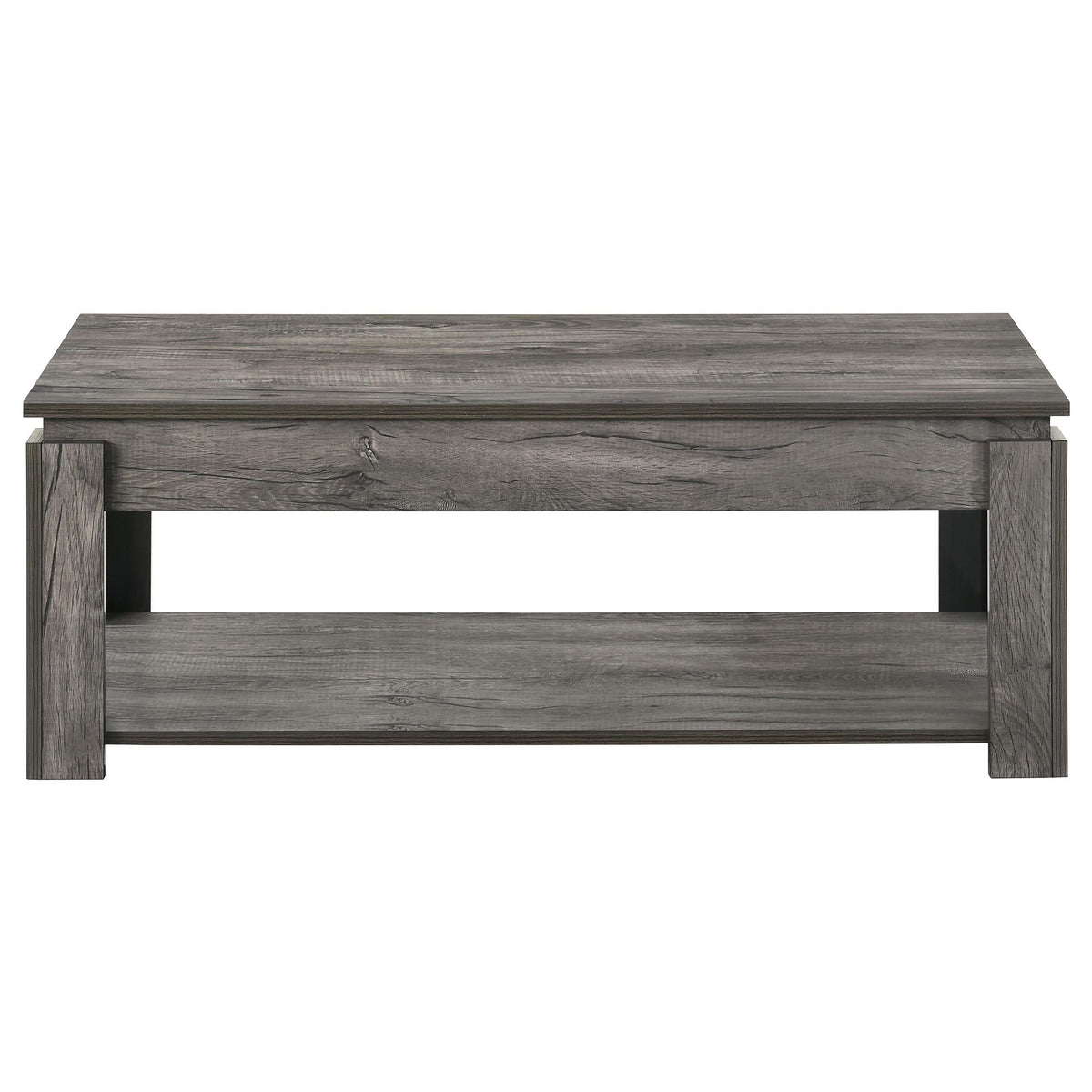 Juego de mesa de centro rectangular Donal de 3 piezas, gris desgastado