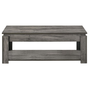 Juego de mesa de centro rectangular Donal de 3 piezas, gris desgastado