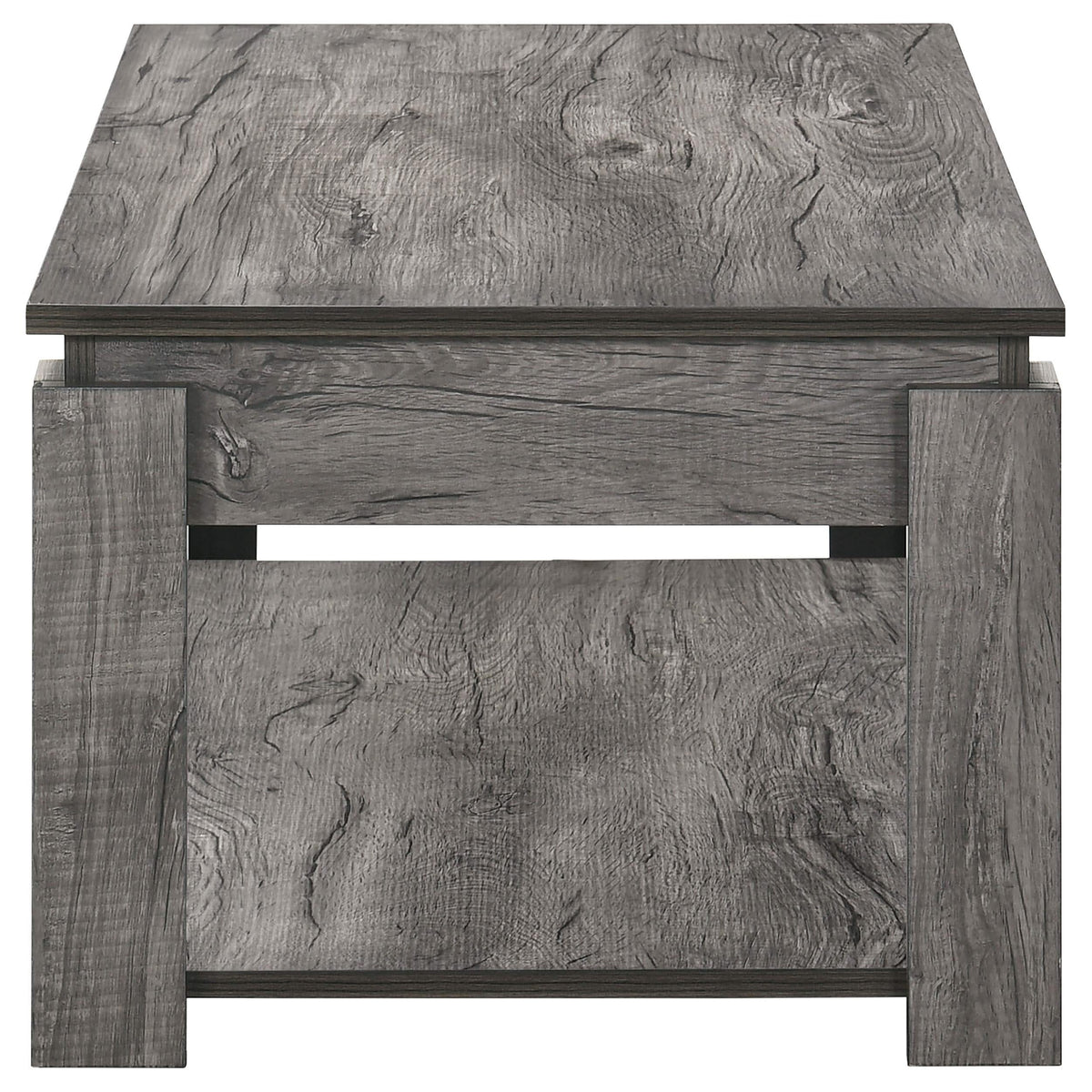 Juego de mesa de centro rectangular Donal de 3 piezas, gris desgastado
