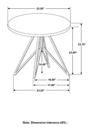 Hadi Round SmartTop Side End Table Cement and Gunmetal