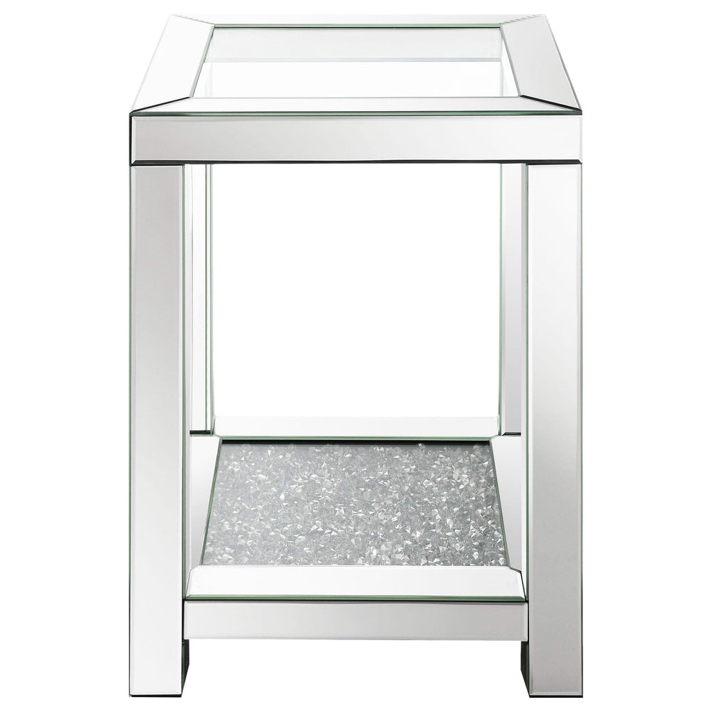 Valentina 3-piece Mirrored Coffee and End Table Set Silver